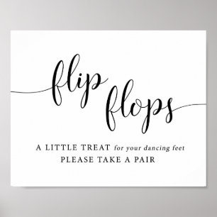 Póster Pies de baile Bailando zapatos Boda Flip Flop Rótu