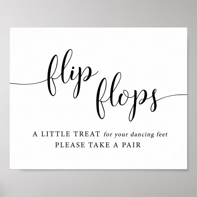 Póster Pies de baile Bailando zapatos Boda Flip Flop Rótu (Frente)