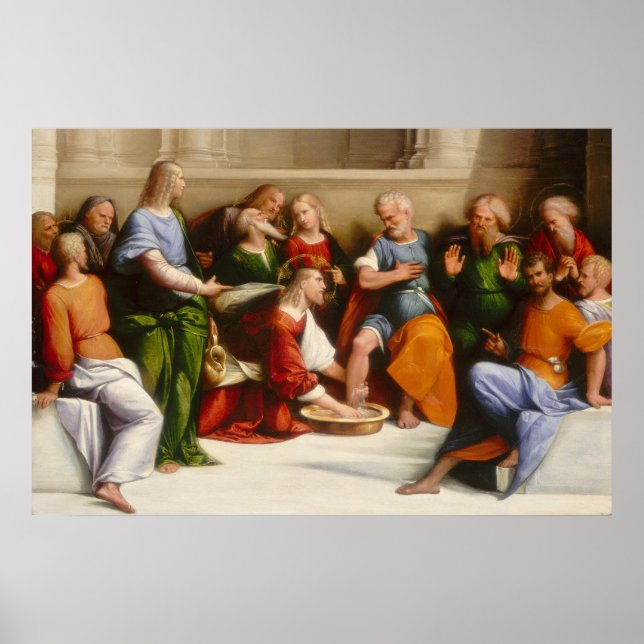 Póster Pies de lavado de Cristo - Poster Bella Artes Garo (Frente)