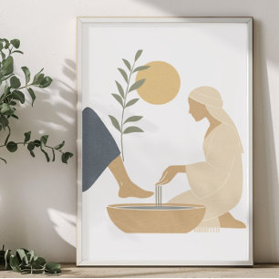 Póster Pies de lavado Jesús