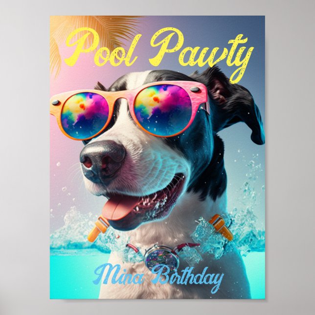 Póster Pies de piscina especiales personalizados para su  (Frente)