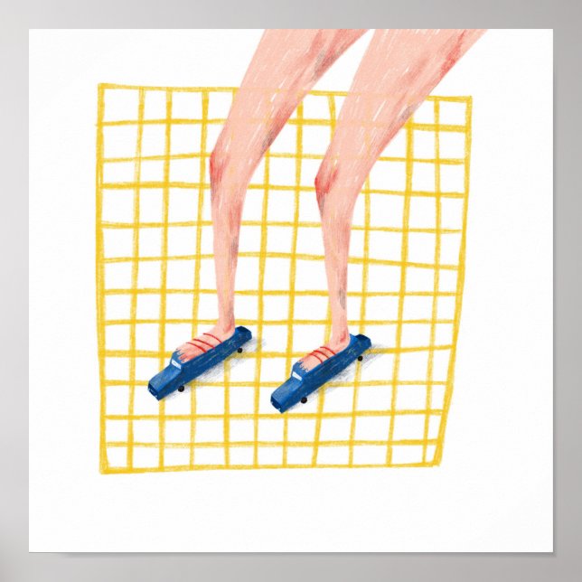 Póster Pies en los coches (Frente)