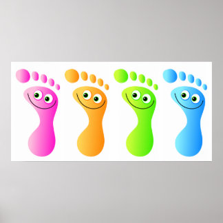 Póster Pies felices