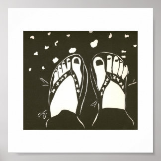 Póster pies felices