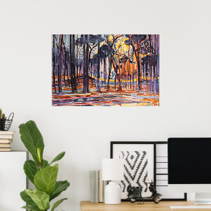 Póster Piet Mondrian, Bosques cerca de Oele,