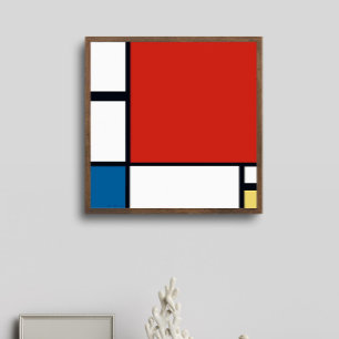 Póster Piet Mondrian - Resumen geométrico de la composici
