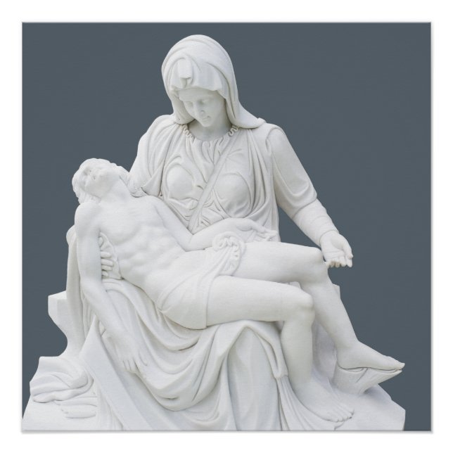 Póster Pietà Escultórica (Anverso)