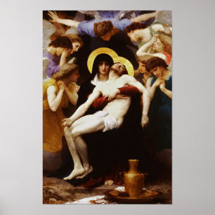 Póster Pieta Jesus Crucifixion Lamentación Virgen María A