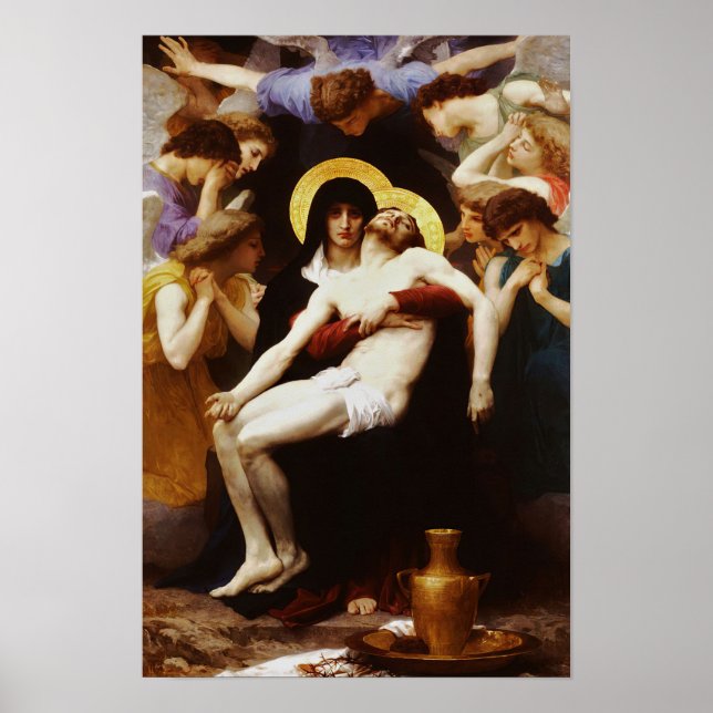 Póster Pieta Jesus Crucifixion Lamentación Virgen María A (Frente)
