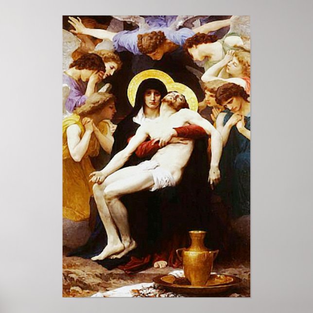 Póster Pieta Jesus Crucifixion Lamentation Virgin Mary 02 (Frente)