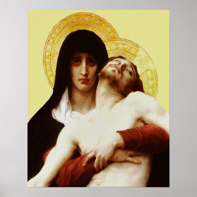 Póster Pieta Jesus Crucifixion Lamentation Virgin Mary 03 (Frente)
