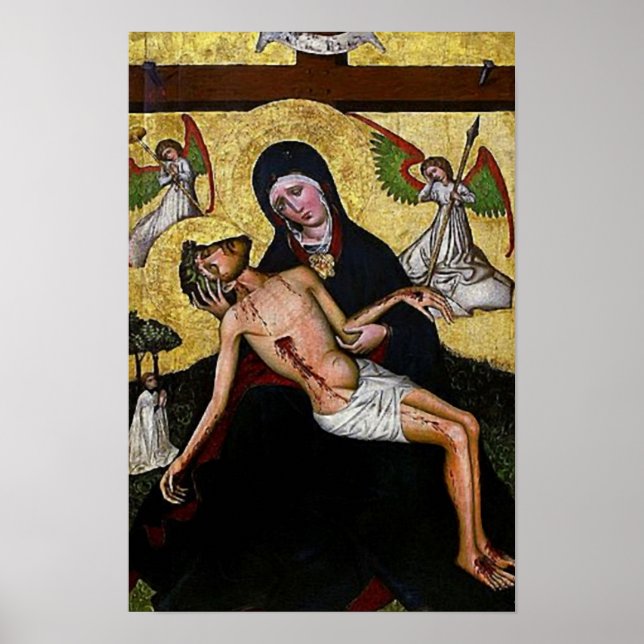 Póster Pieta Jesus Crucifixion Lamentation Virgin Mary 04 (Frente)