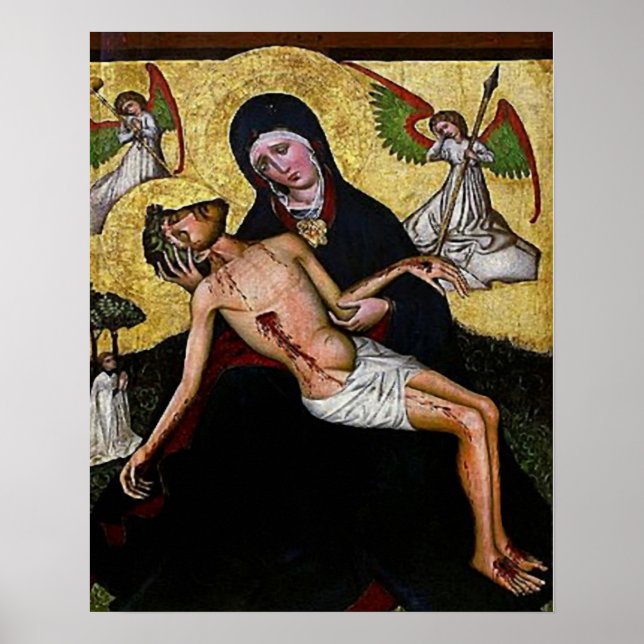 Póster Pieta Jesus Crucifixion Lamentation Virgin Mary 04 (Frente)