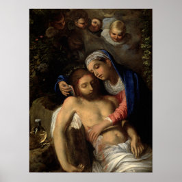 Póster Pietà (María y Jesús) (por Adam Elsheimer)