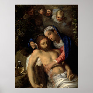 Póster Pietà (María y Jesús) (por Adam Elsheimer)