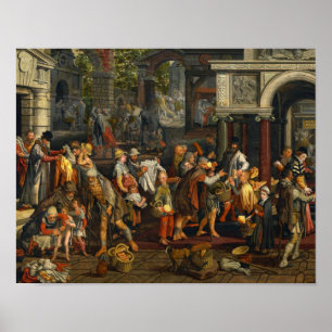 Póster Pieter Aertsen - Hechos cristianos de piedad
