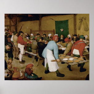 Póster Pieter Bruegel, el anciano - Boda campesino