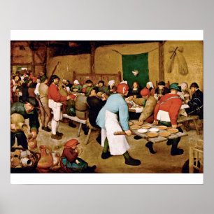 Póster Pieter Bruegel, el anciano - Boda campesino