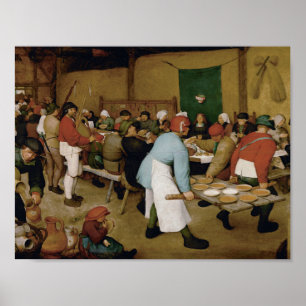 Póster Pieter Bruegel, el anciano - Boda campesino