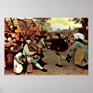Póster Pieter Bruegel, el anciano - La danza campesina