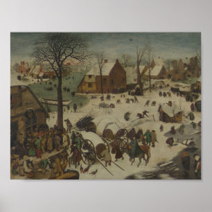 Póster Pieter Bruegel el anciano - Numeración en Belén