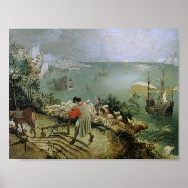 Póster Pieter Bruegel, el anciano y paisaje otoñal de Ica (Frente)