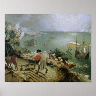 Póster Pieter Bruegel, el anciano y paisaje otoñal de Ica