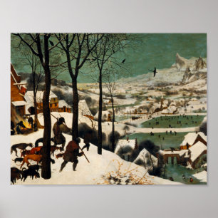 Póster Pieter Bruegel El Mayor - Cazadores En La Nieve