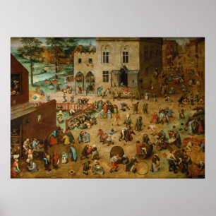Póster Pieter Bruegel el mayor - Juegos infantiles