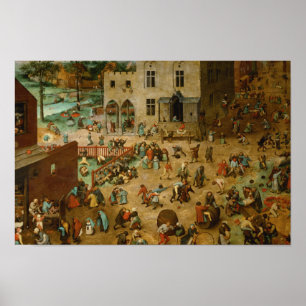 Póster Pieter Bruegel el mayor - Juegos infantiles
