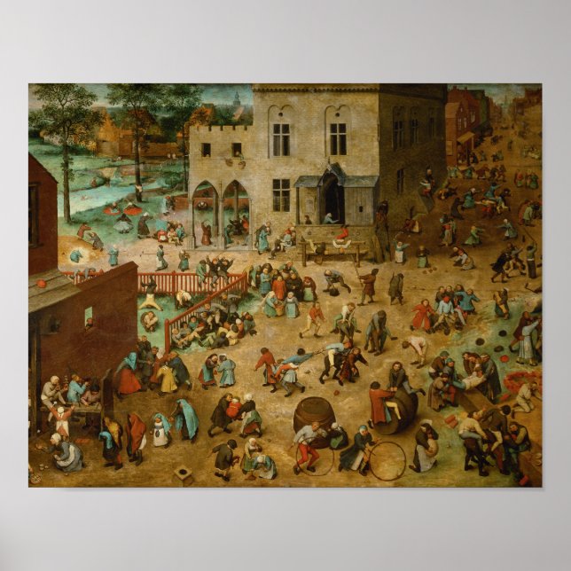 Póster Pieter Bruegel el mayor - Juegos infantiles (Frente)