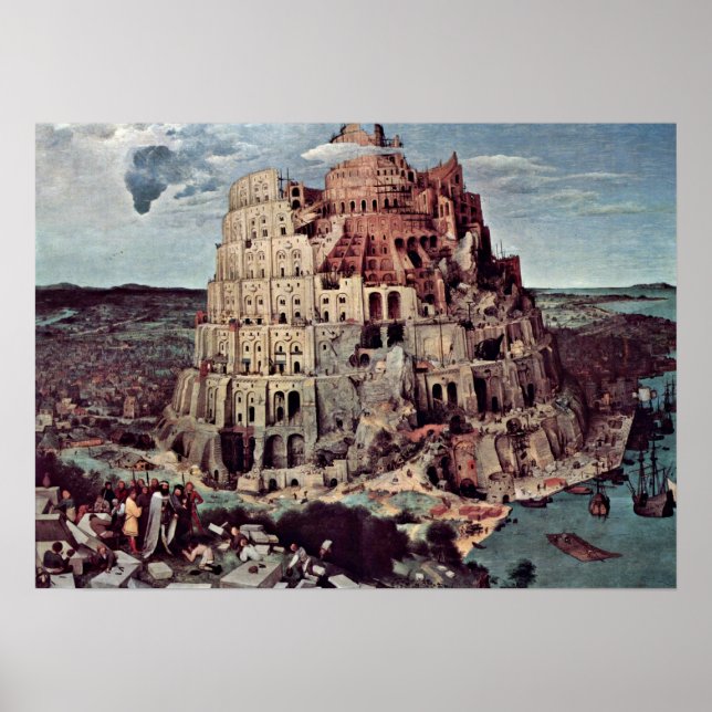 Póster Pieter Bruegel el mayor - Torre de Babel (Frente)