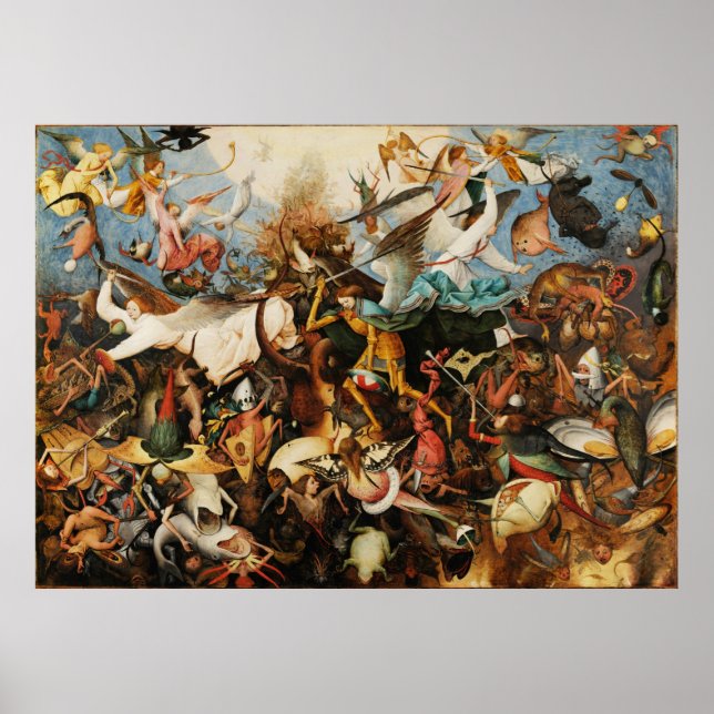 Póster Pieter Bruegel Fall of the Rebel Angels Painting (Frente)