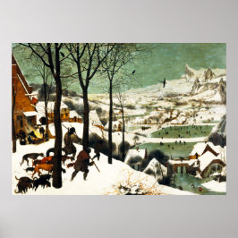 Póster Pieter Bruegel Hunters en el Poster de la Nieve