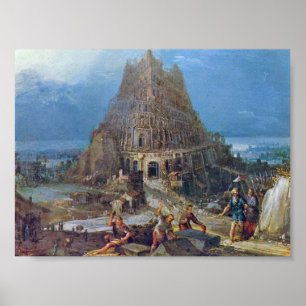 Póster Pieter Bruegel la anciano - torre de Babel