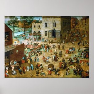 Póster Pieter Bruegel, los Juegos Infantiles de Mayores