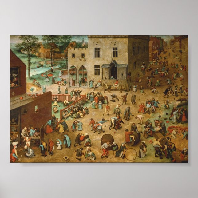 Póster Pieter Bruegel The Elder  Children’s Games  (Frente)