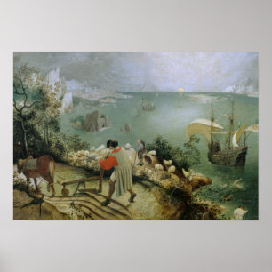 Póster Pieter Bruegel the Elder -Landscape Fall of Icarus