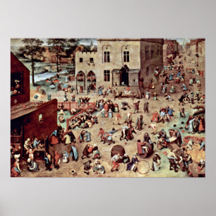 Póster Pieter Bruegel the Elder - The childrens games