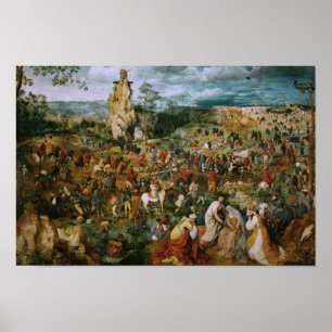 Póster Pieter Bruegel the Elder-The Procession to Calvary