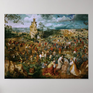 Póster Pieter Bruegel the Elder-The Procession to Calvary
