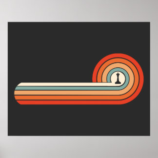 Póster Pieza de ajedrez exclusiva King Sunset