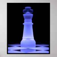 Pieza de ajedrez King brillante azul