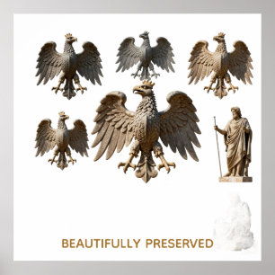 Póster Pieza de altar del águila soberana real de la mont