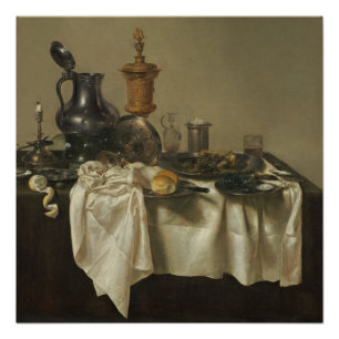 Póster Pieza de banquete con Mince Pie Willem Claesz Heda
