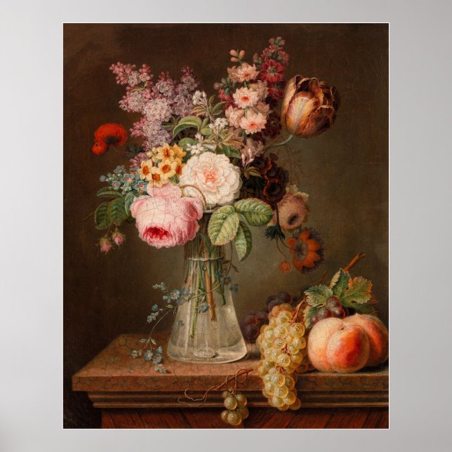 Póster Pieza de flor en una bolsa de vidrio (Frente)