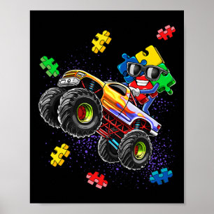 Póster Pieza de rompecabezas del rompecabezas del autismo