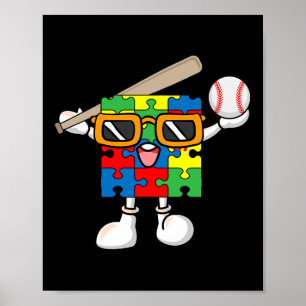 Póster Pieza de rompecabezas Jugando Bysell Autism Awaren