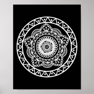 Póster Pieza de Vibración de Geometría Sagrada Mandala de