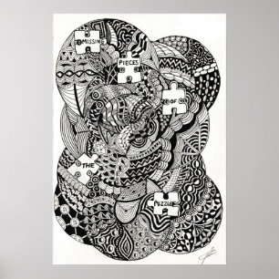 Póster Pieza del rompecabezas que falta